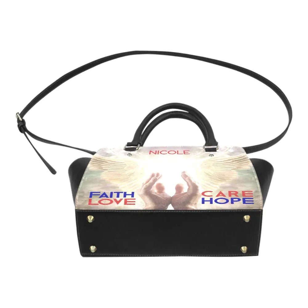 Personalized Classic Shoulder Handbag - Faith, Love, Hope - Piryoung Shop