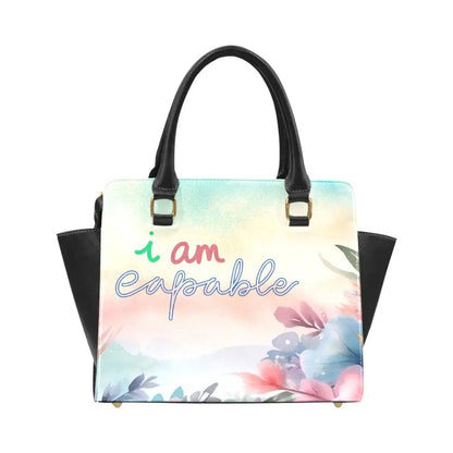 Personalized Classic Shoulder Handbag - I AM Capable - Piryoung Shop