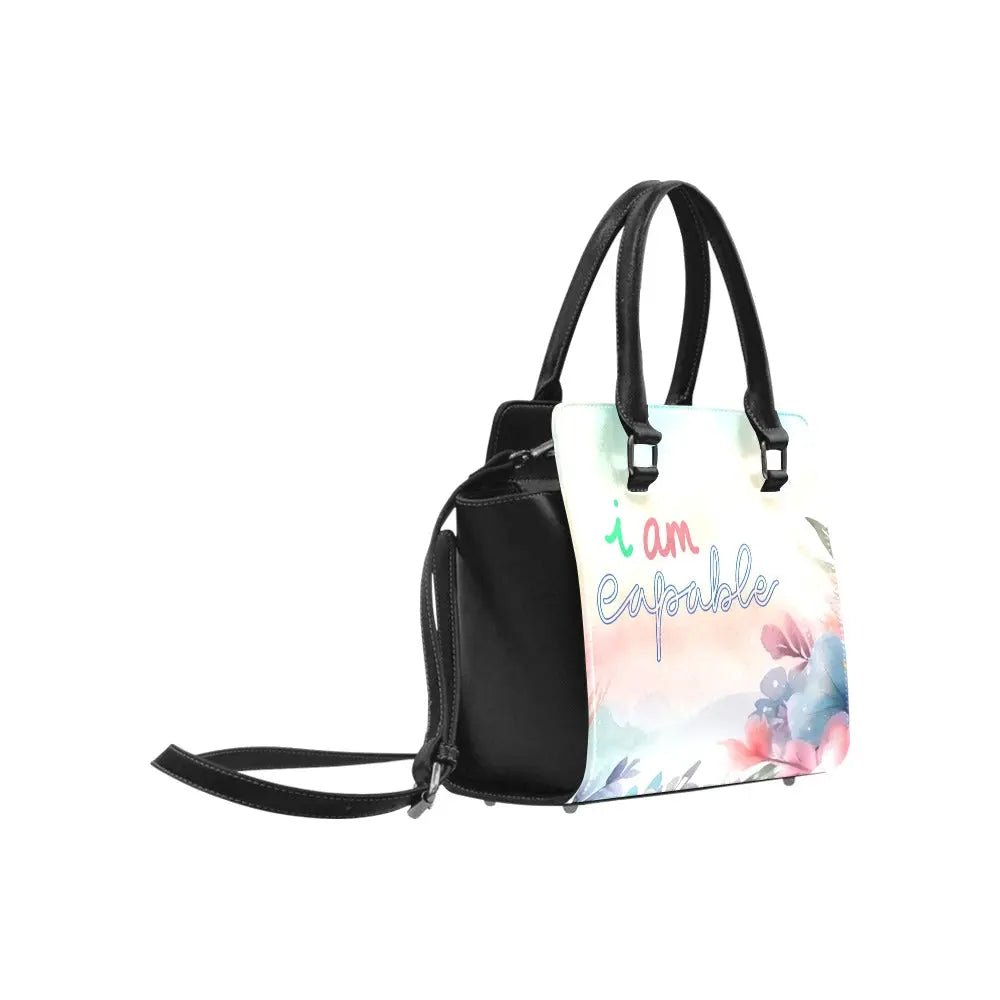 Personalized Classic Shoulder Handbag - I AM Capable - Piryoung Shop