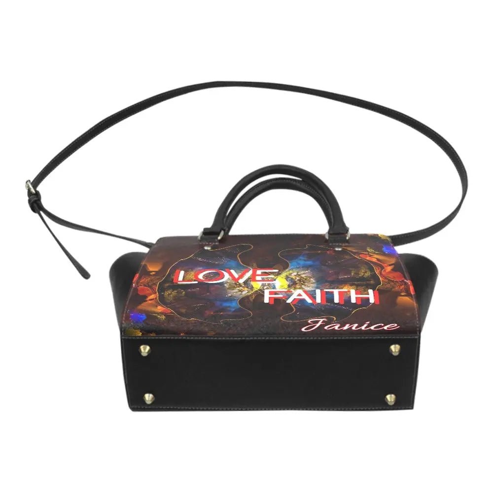 Personalized Classic Shoulder Handbag - Love, Faith - Piryoung Shop