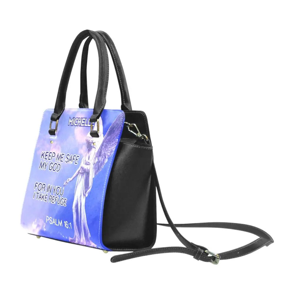 Personalized Classic Shoulder Handbag - Psalm 16:1 - Piryoung Shop