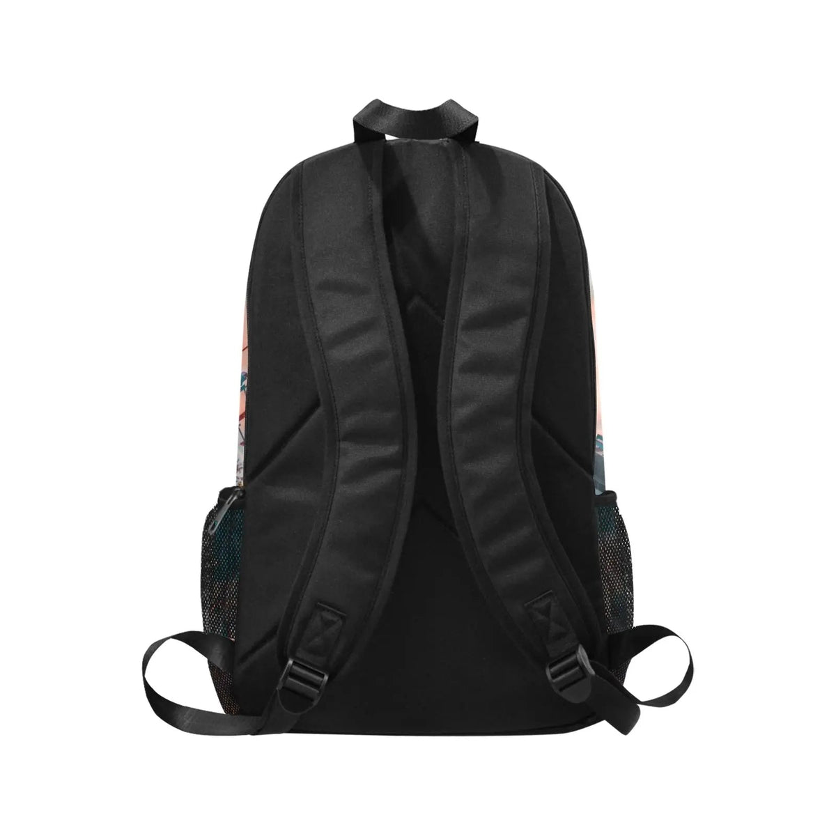 Personalized Fabric Backpack with Side Mesh Pockets - Piryoung Shop