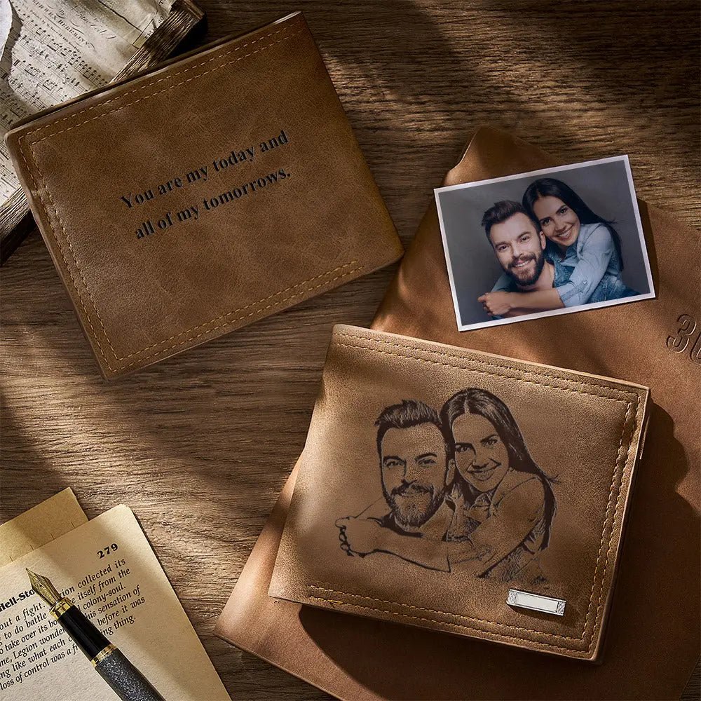 Personalized Wallet with Photo Frame Engraved For Men - Piryoung Shop