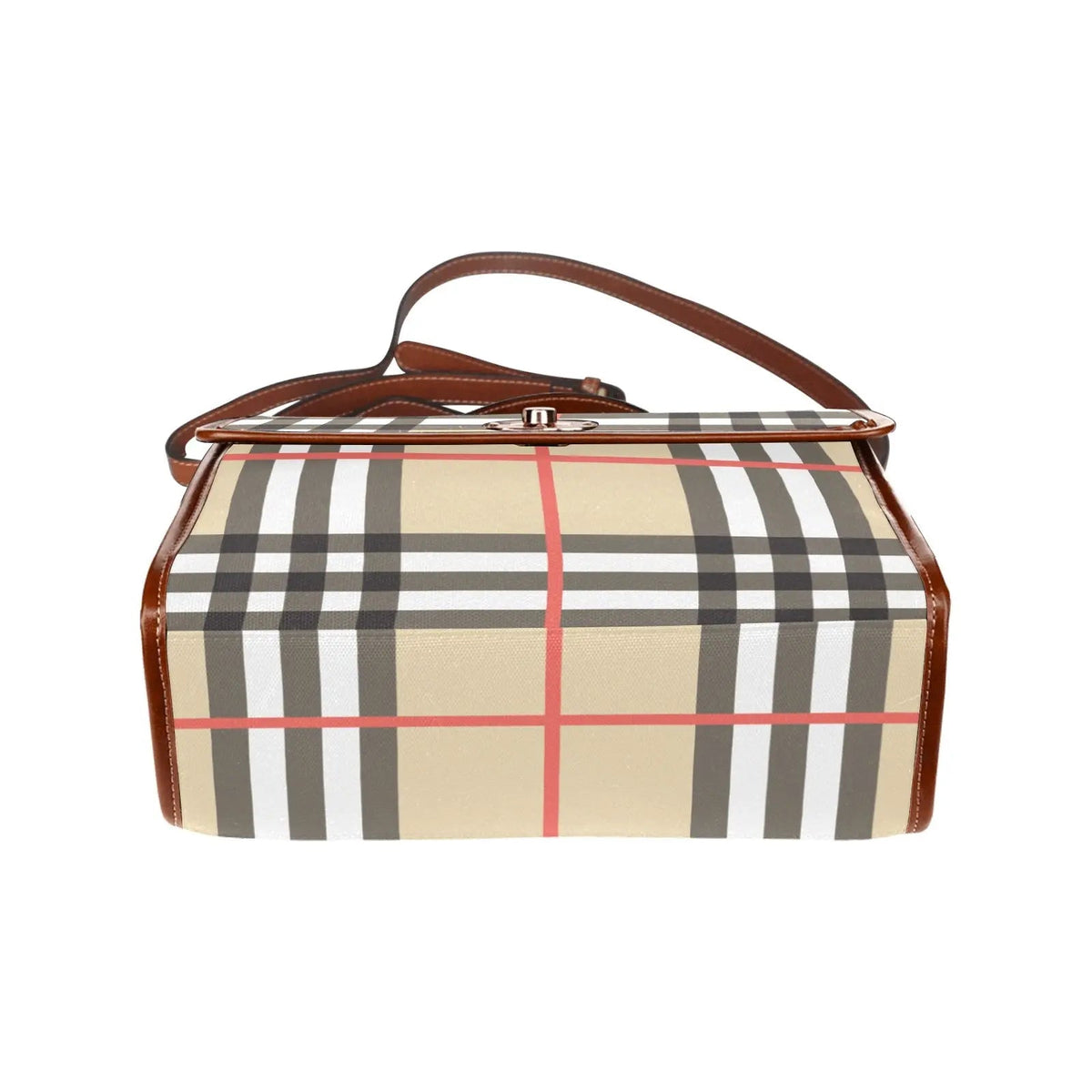 Personalized Waterproof Canvas Shoulder Strap Bag Tartan BB Inspiration - Piryoung Shop