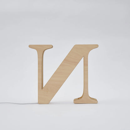 Personalized Wooden Letter Lamp With Custom Name Alphabet Night Lights (19CM) - Piryoung Shop