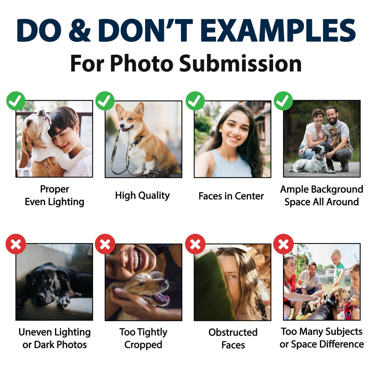 Custom Photo Tumbler: Photo Submission Guide - Do & Don't Examples for Best Results