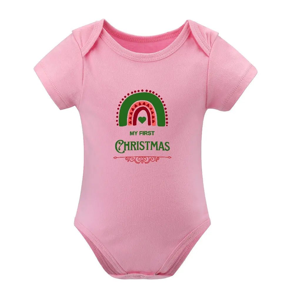 Short - Sleeve Baby's Bodysuit - My First Christmas - Piryoung Shop