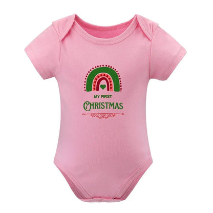 Short - Sleeve Baby's Bodysuit - My First Christmas - Piryoung Shop
