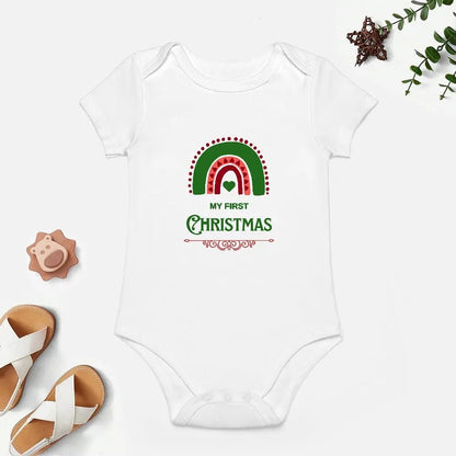Short - Sleeve Baby's Bodysuit - My First Christmas - Piryoung Shop
