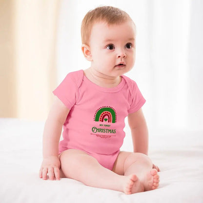 Short - Sleeve Baby's Bodysuit - My First Christmas - Piryoung Shop