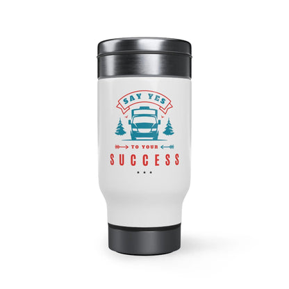 Stainless Steel Travel Mug with Handle, 14oz - Piryoung Shop