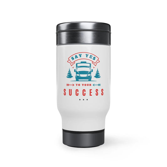 Stainless Steel Travel Mug with Handle, 14oz - Piryoung Shop