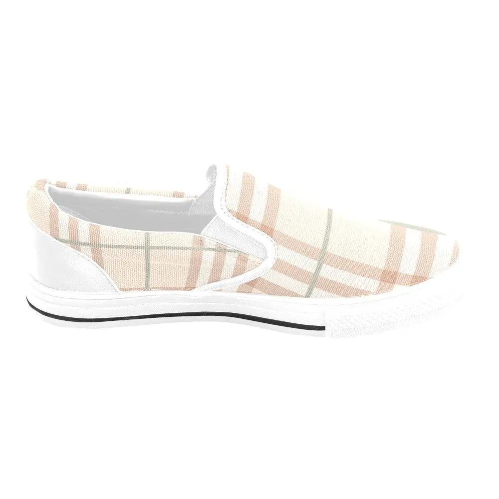 Tartan Slip - on Canvas Women's Shoes - Piryoung Shop