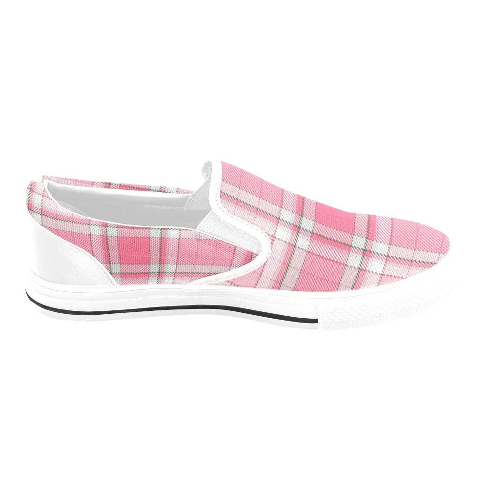 Tartan Slip - on Canvas Women's Shoes - Piryoung Shop