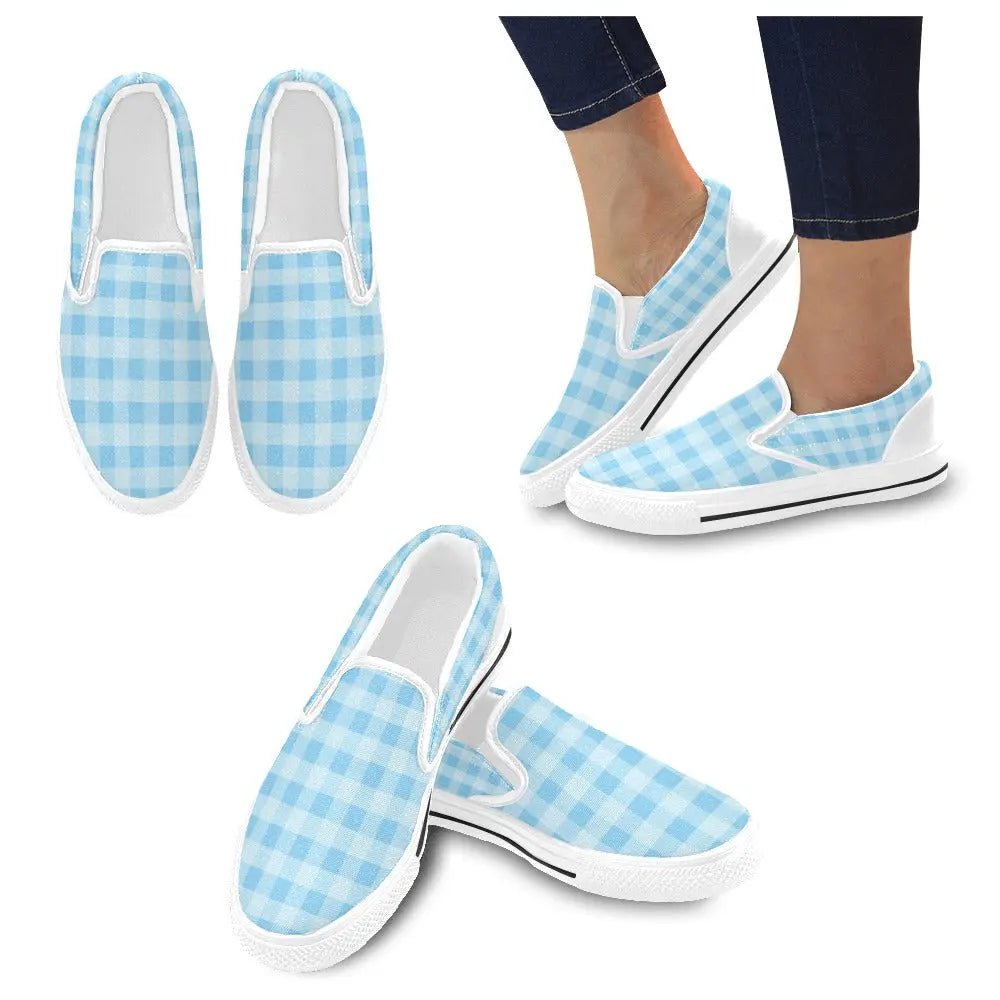 Tartan Slip - on Canvas Women's Shoes - Piryoung Shop