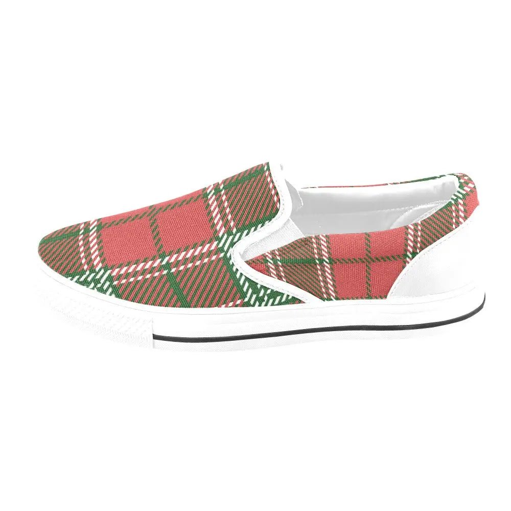 Tartan Slip - on Canvas Women's Shoes - Piryoung Shop