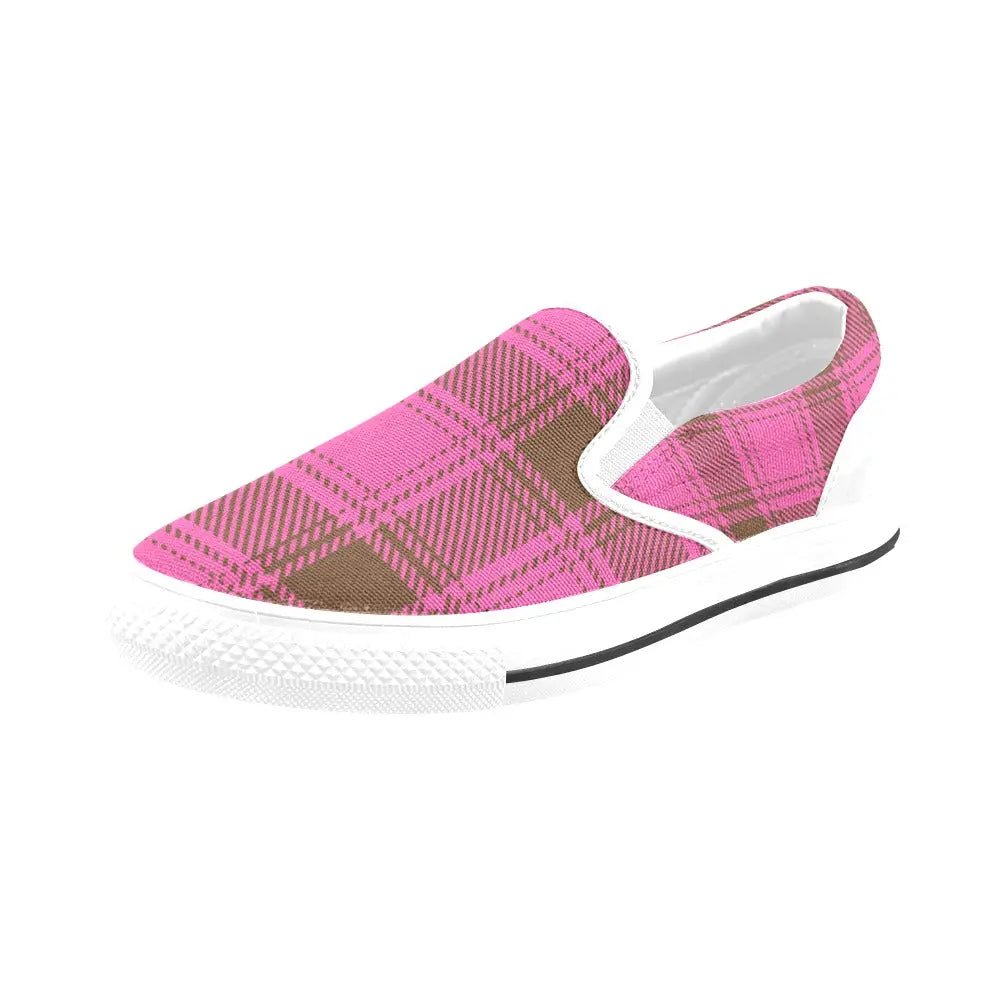 Tartan Slip - on Canvas Women's Shoes - Piryoung Shop