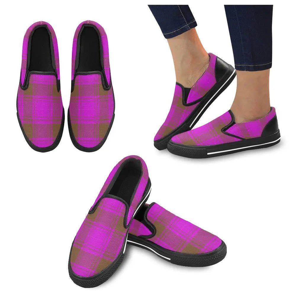 Tartan Slip - on Canvas Women's Shoes - Piryoung Shop
