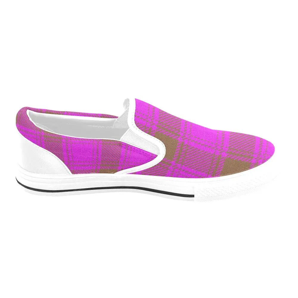 Tartan Slip - on Canvas Women's Shoes - Piryoung Shop