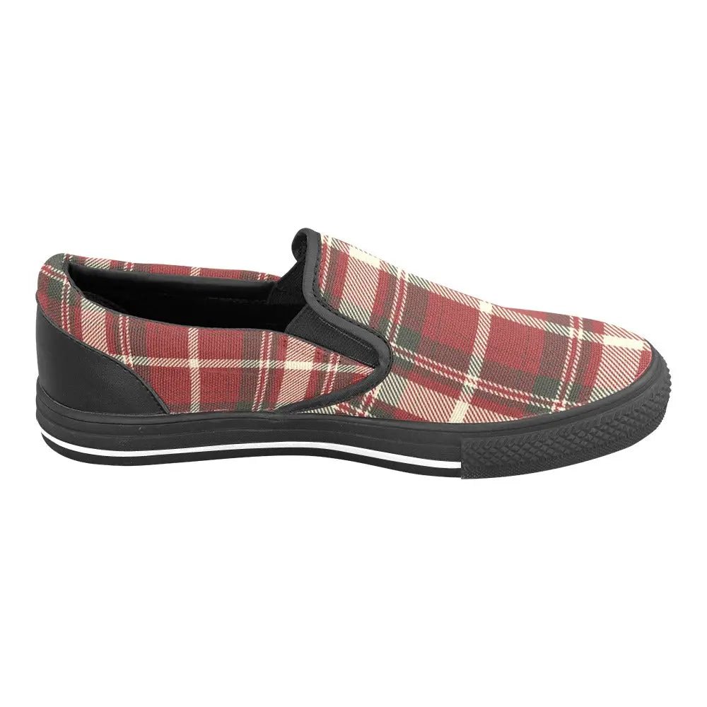 Tartan Slip - on Canvas Women's Shoes - Piryoung Shop