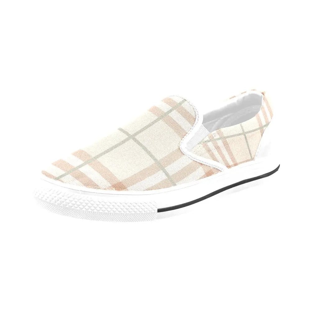 Tartan Slip - on Canvas Women's Shoes - Piryoung Shop