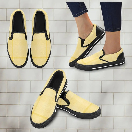 Tartan Slip - on Canvas Women's Shoes - Piryoung Shop