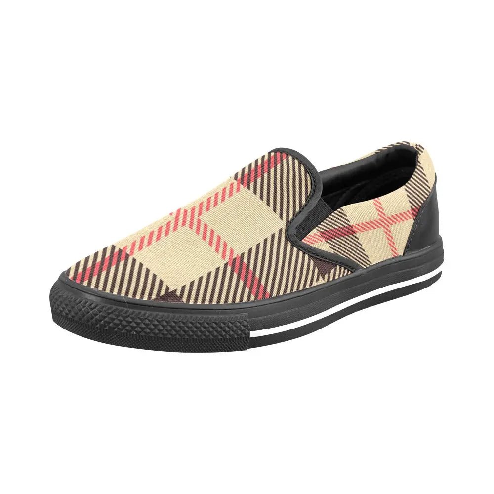 Tartan Slip - on Canvas Women's Shoes - Piryoung Shop