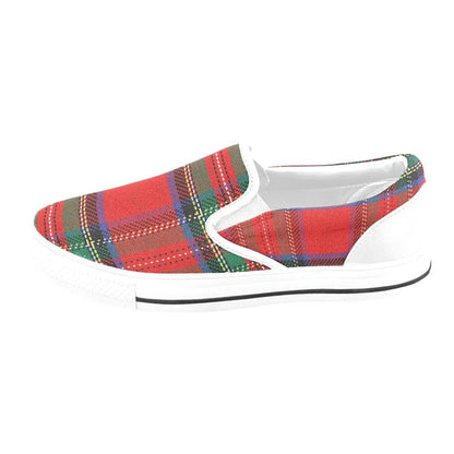 Tartan Slip - on Canvas Women's Shoes - Piryoung Shop