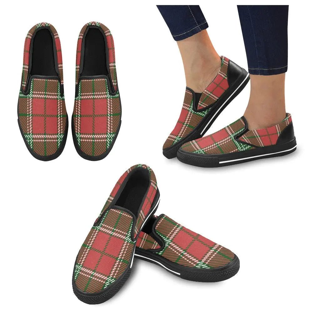 Tartan Slip - on Canvas Women's Shoes - Piryoung Shop