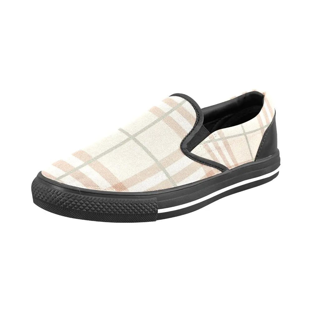 Tartan Slip - on Canvas Women's Shoes - Piryoung Shop