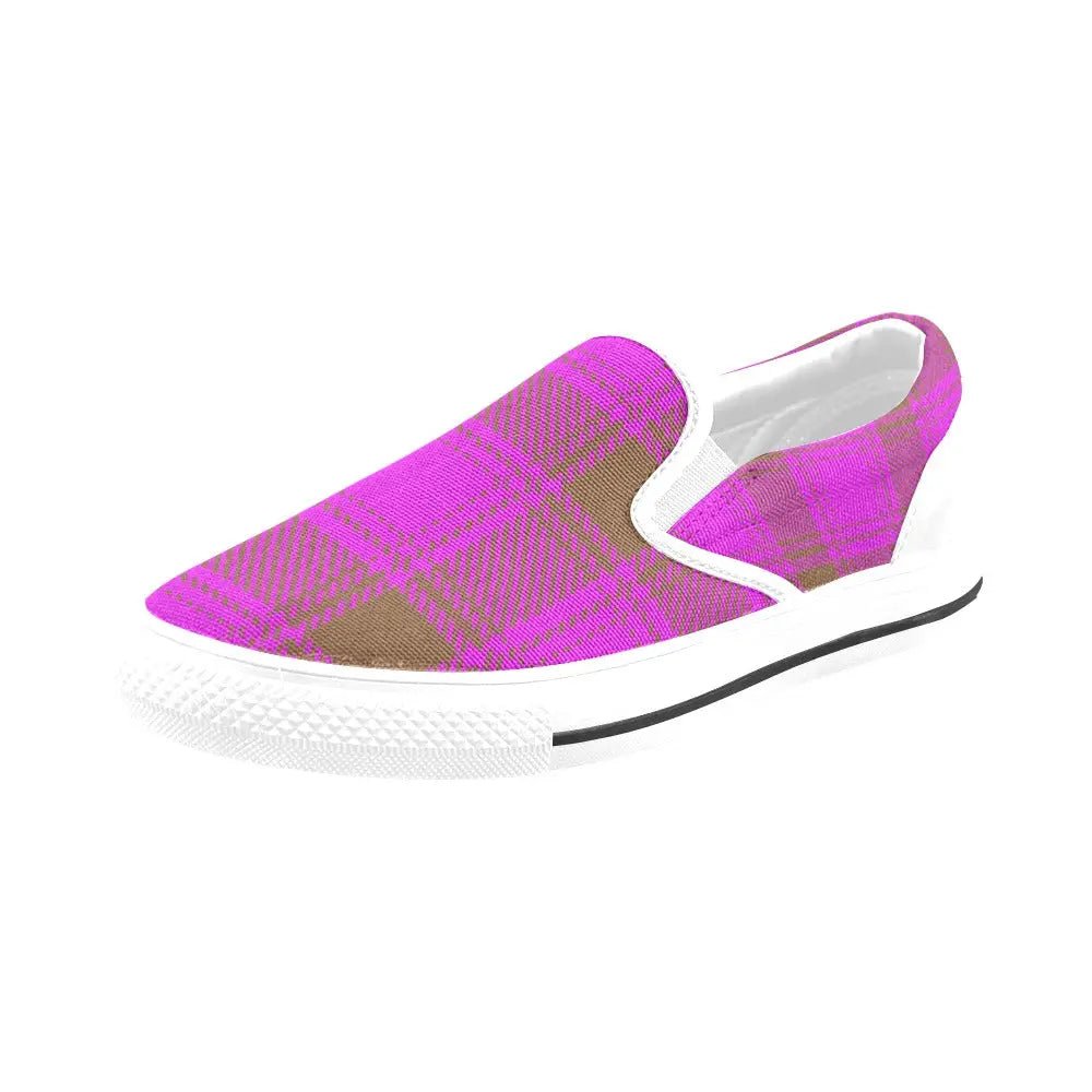 Tartan Slip - on Canvas Women's Shoes - Piryoung Shop