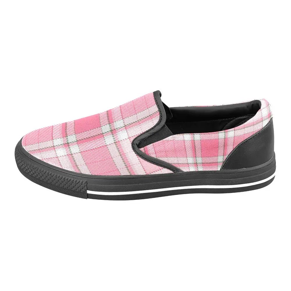 Tartan Slip - on Canvas Women's Shoes - Piryoung Shop