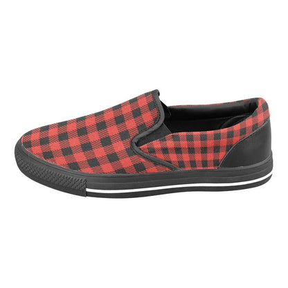 Tartan Slip - on Canvas Women's Shoes - Piryoung Shop