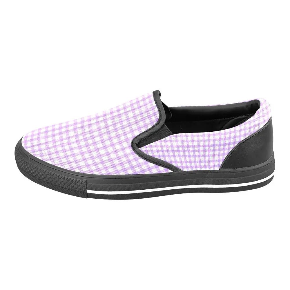Tartan Slip - on Canvas Women's Shoes - Piryoung Shop