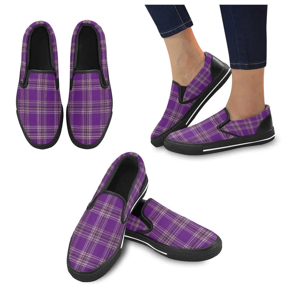 Tartan Slip - on Canvas Women's Shoes - Piryoung Shop