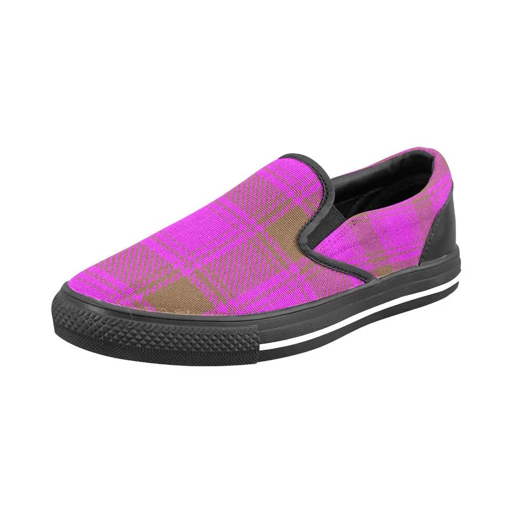 Tartan Slip - on Canvas Women's Shoes - Piryoung Shop
