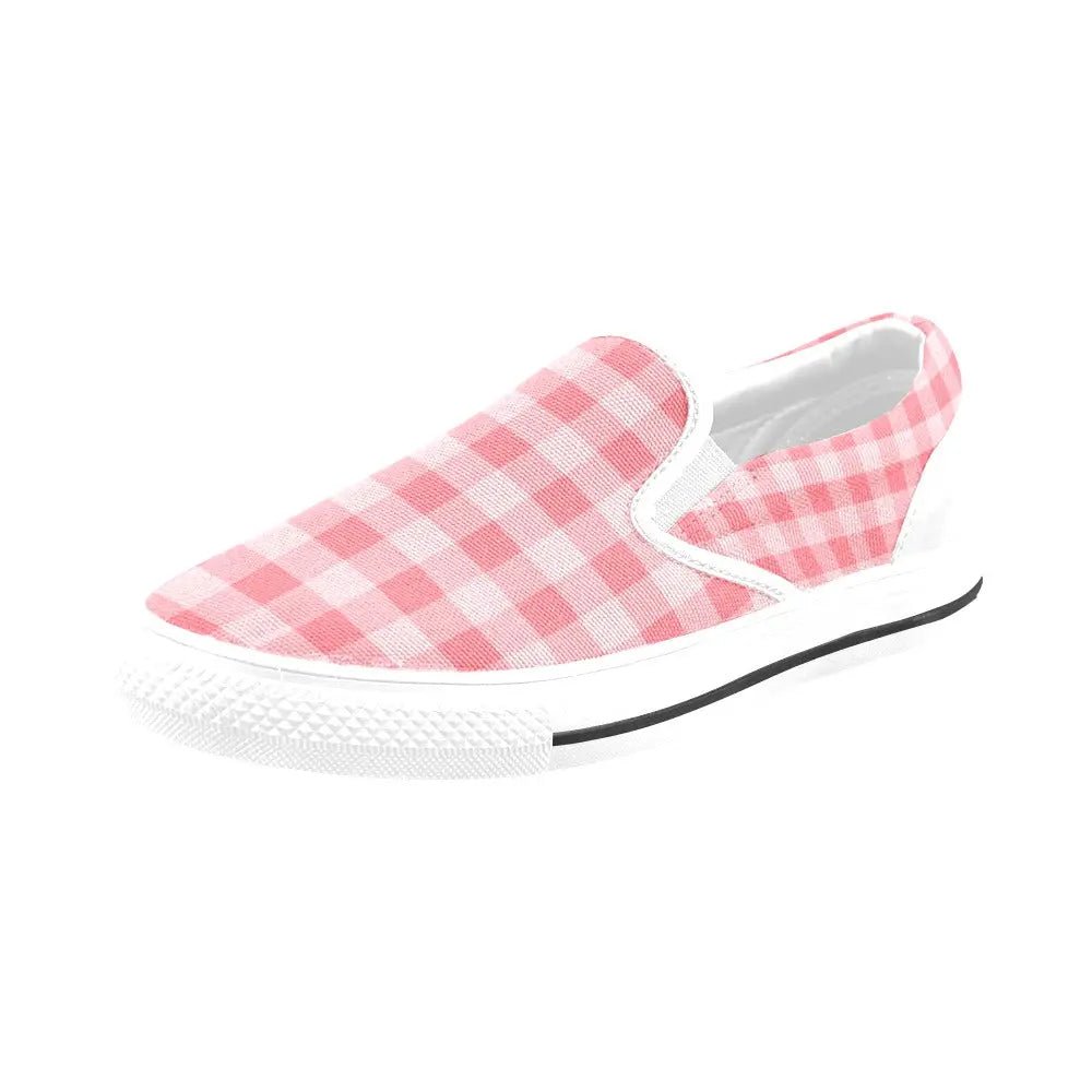 Tartan Slip - on Canvas Women's Shoes - Piryoung Shop
