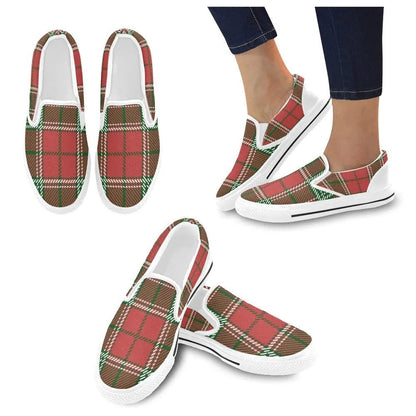 Tartan Slip - on Canvas Women's Shoes - Piryoung Shop