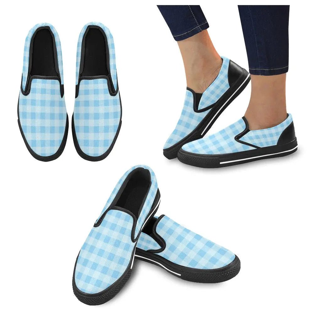 Tartan Slip - on Canvas Women's Shoes - Piryoung Shop