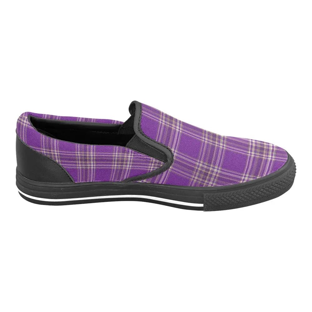 Tartan Slip - on Canvas Women's Shoes - Piryoung Shop
