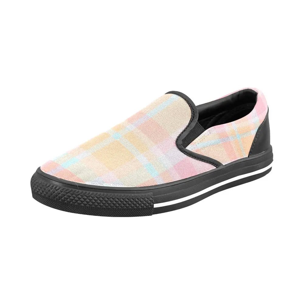 Tartan Slip - on Canvas Women's Shoes - Piryoung Shop