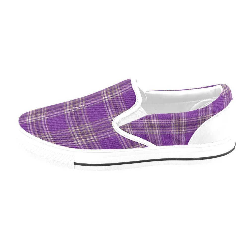 Tartan Slip - on Canvas Women's Shoes - Piryoung Shop