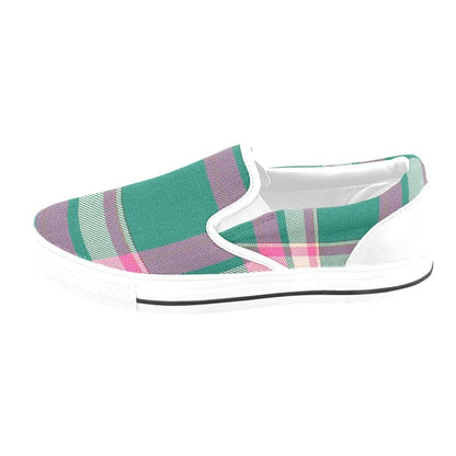 Tartan Slip - on Canvas Women's Shoes - Piryoung Shop