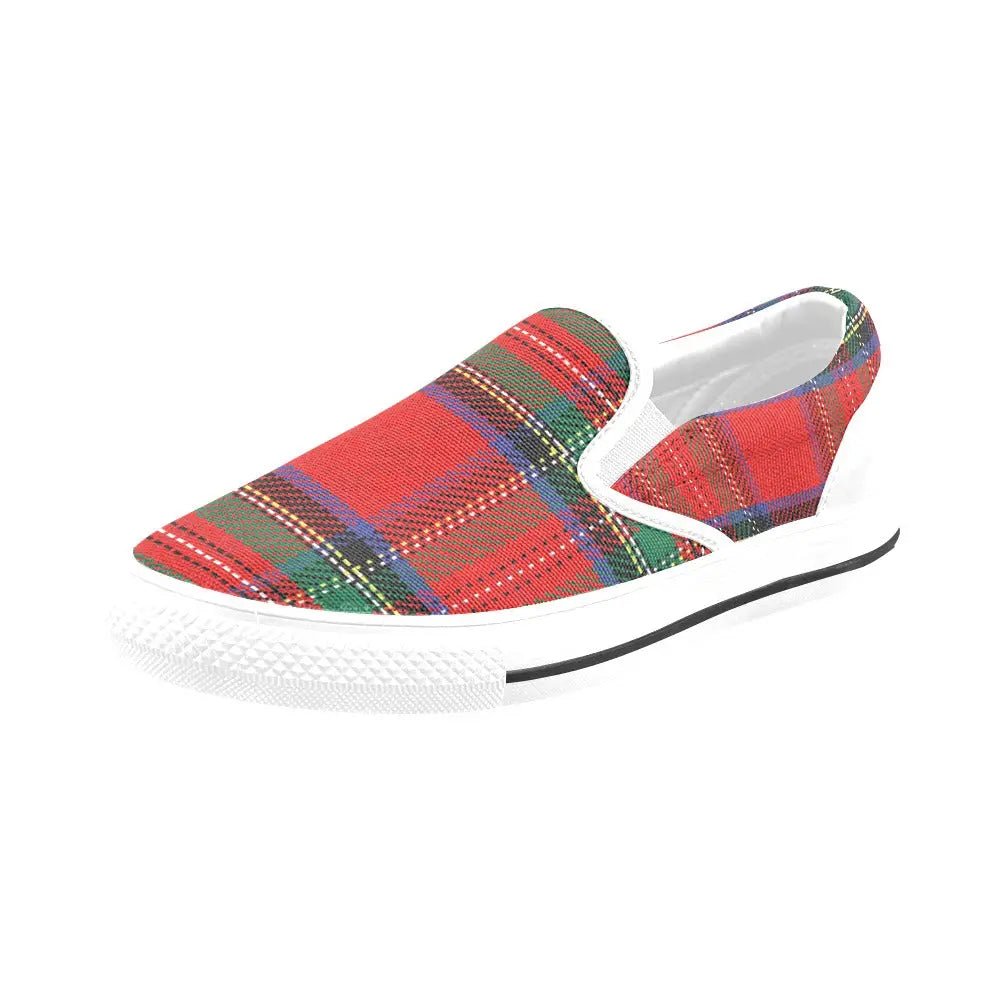 Tartan Slip - on Canvas Women's Shoes - Piryoung Shop