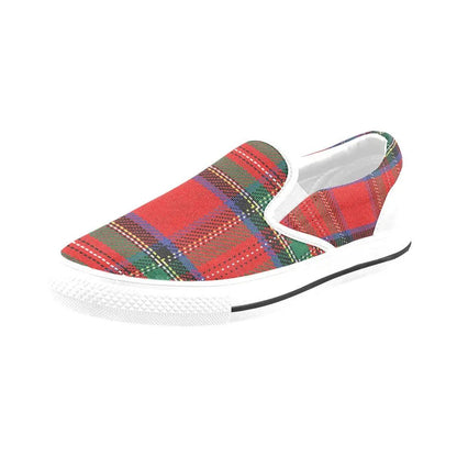Tartan Slip - on Canvas Women's Shoes - Piryoung Shop