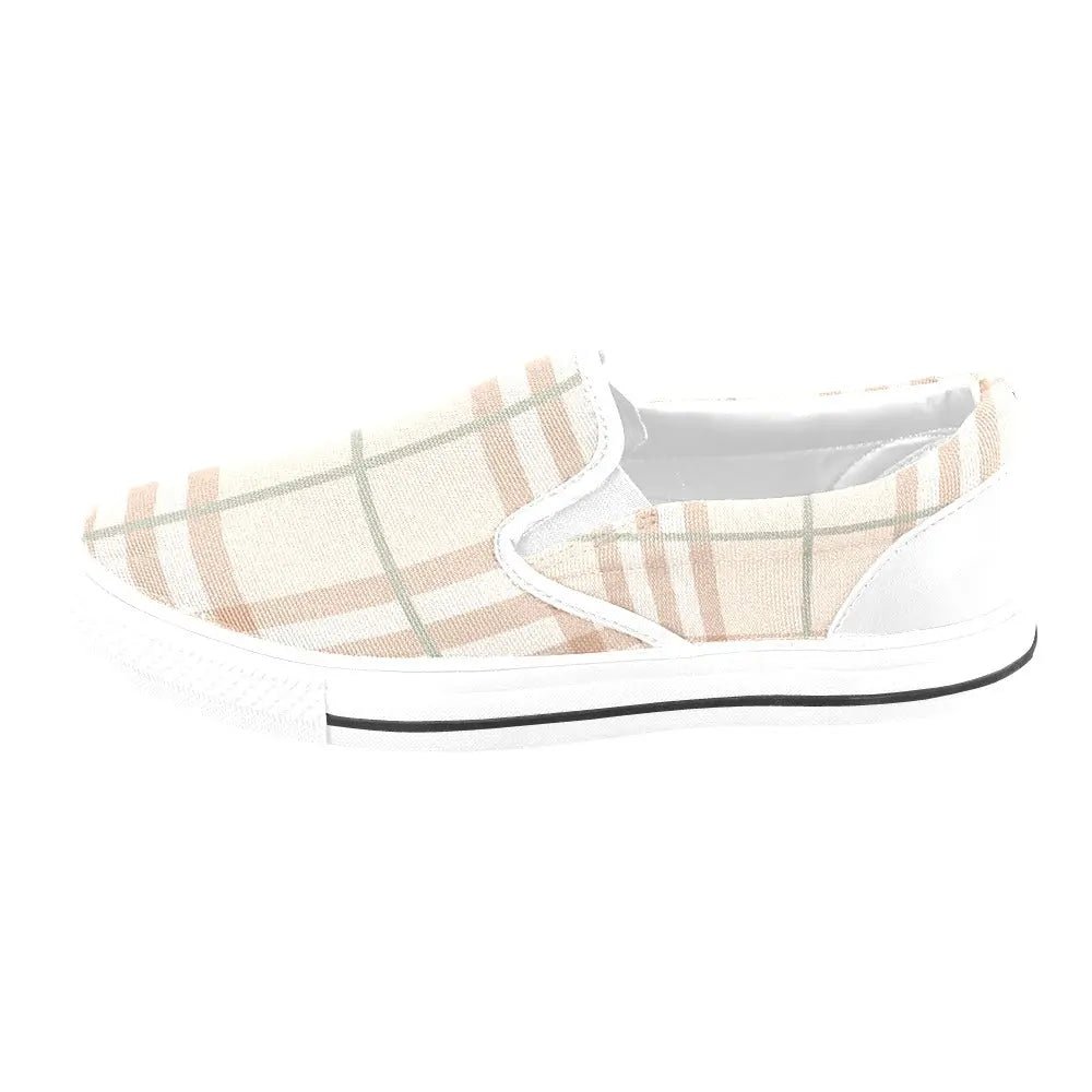 Tartan Slip - on Canvas Women's Shoes - Piryoung Shop