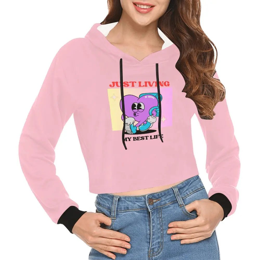 Women's Personalized Cropped Hoodie - Piryoung Shop