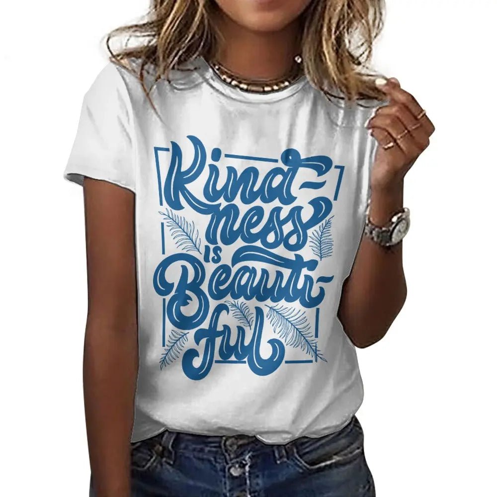 Women's Personalized T-Shirt - Kindness is Beautiful - Piryoung Shop